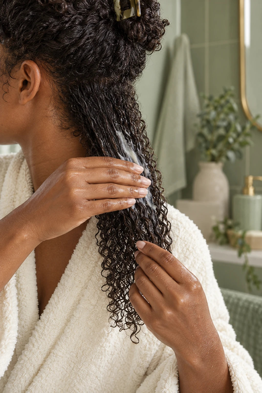 Anuko Hair Butter rinse-out routine on damp lengths